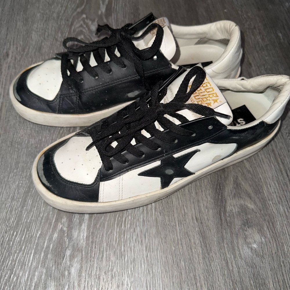 Golden Goose Black and White Star Sneakers